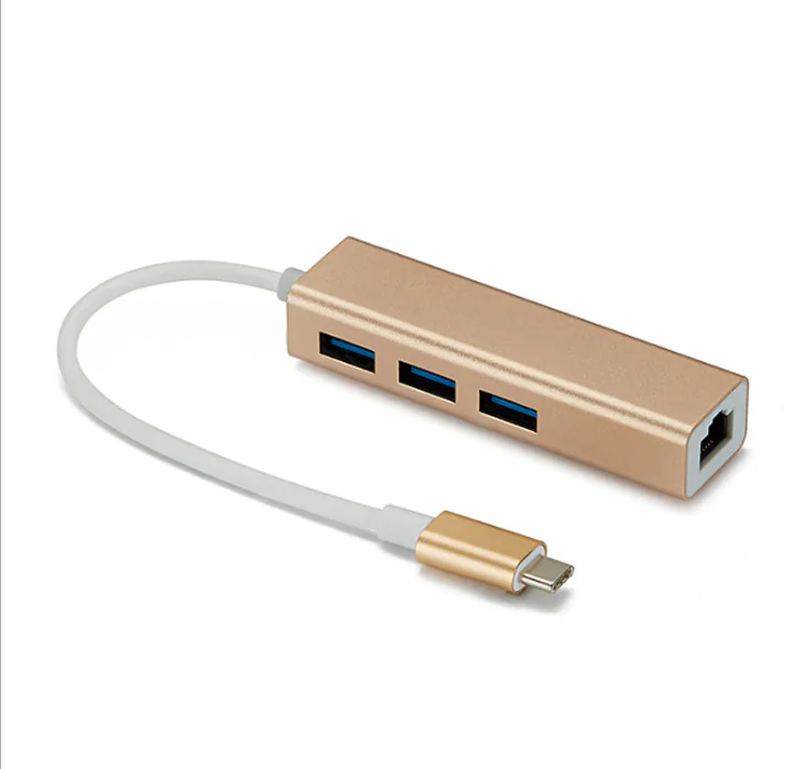 USB 3.0 Type-C to Wired Ethernet Hub Adapter