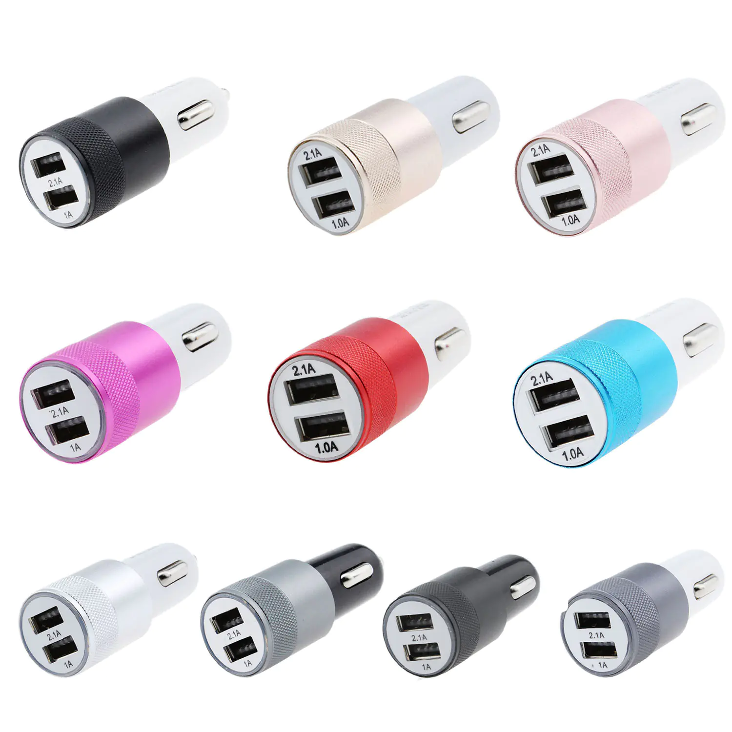 Metal Car Charger Dual