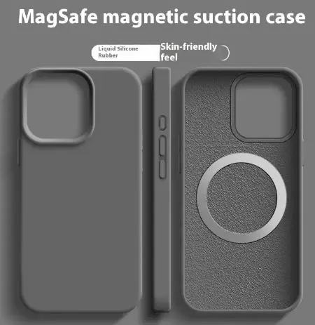 Magnetic Liquid Silicone Magsafe Case For iPhone thumbnail 3