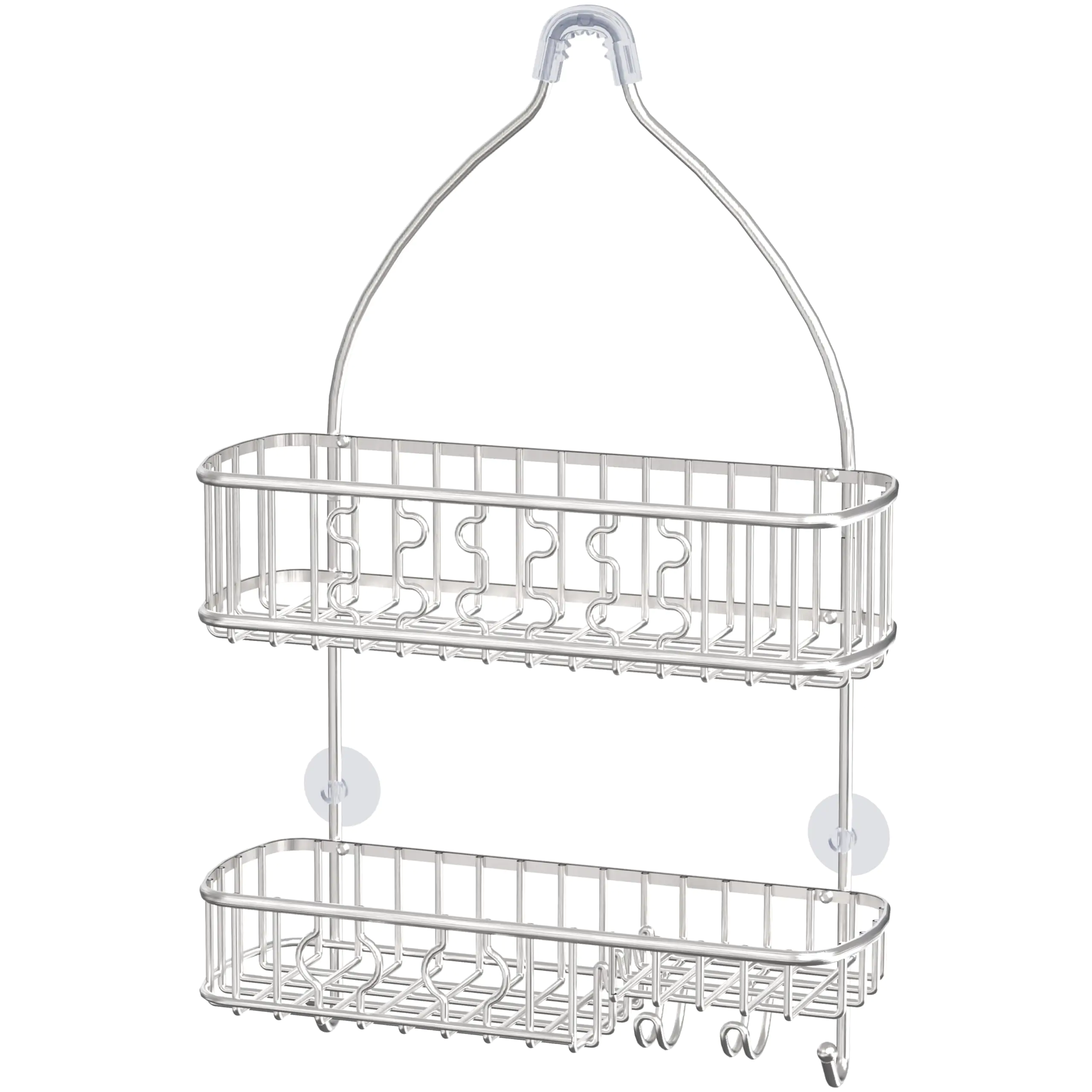 SimpleHouseware Large Hanging Shower Head Caddy Bathroom Organizer Stainless Steel