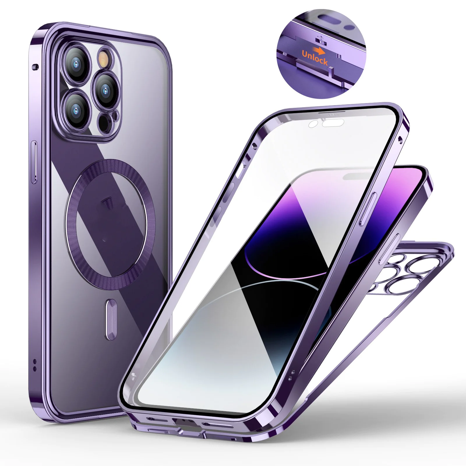 Magnetic Spring Fastener Phone Case with HD Clear Back thumbnail 6