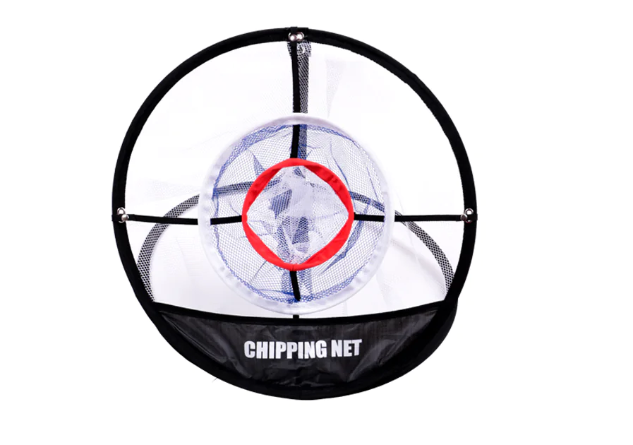 Portable three-layer golf chipping practice net